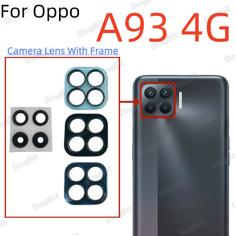 สําหรับ OPPO A93 4G CPH21, CPH2123 เลนส์กล้องด้านหลังพร้อมกรอบอะไหล่ซ่อมเปลี่ยน