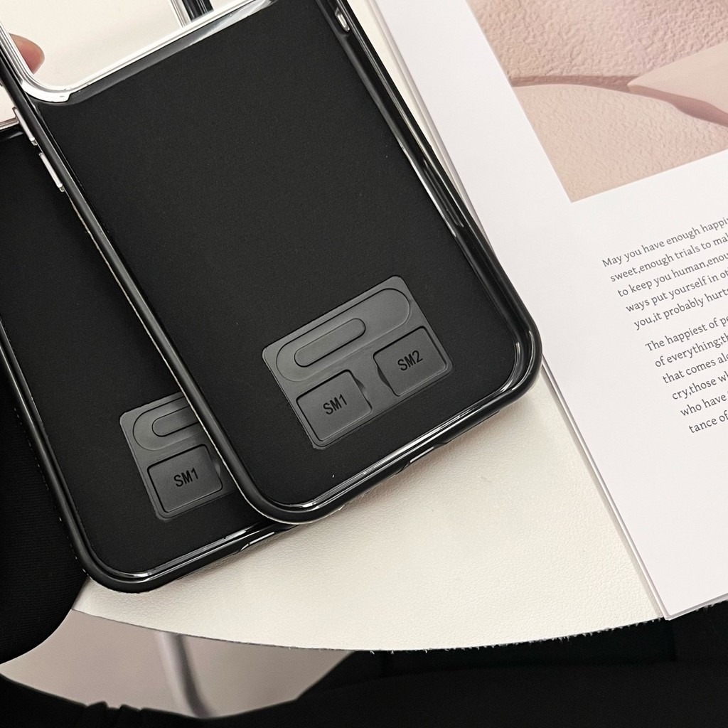 ปุ่มอิสระสติกเกอร์ด้านข้างซองหนังเหมาะสําหรับ ไอโฟน 11 12 13 14 15 16 17 มือโปร สูงสุด เคสโทรศัพท์ช่องจัดเก็บในตัวเคสป้อง - รูปที่ 3