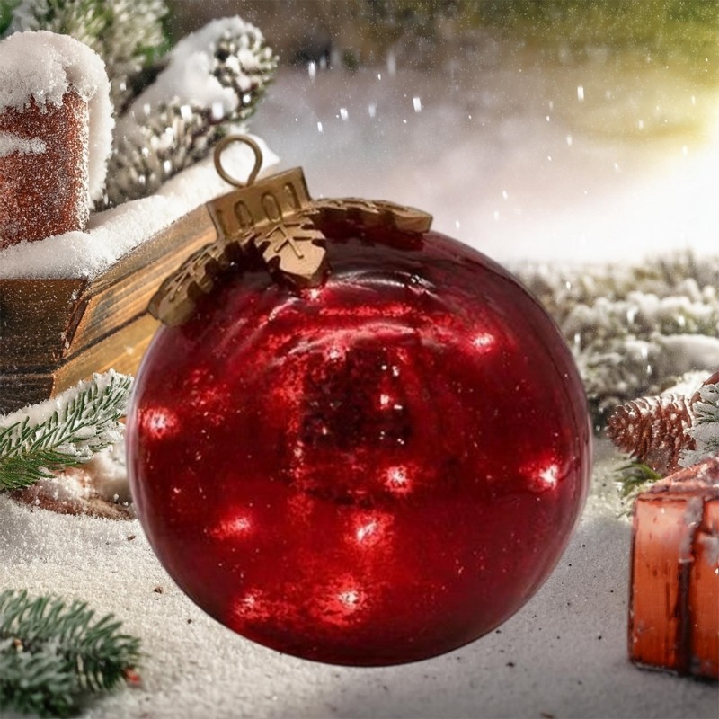 CH Glass Holiday Sphere ไฟ LED สําหรับตกแต่งโต๊ะอาหารค่ําคริสต์มาส