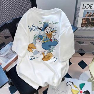 COD DONALD DUCK Kaos Wanita Cotton Combed Loose Fit | Free Ongkir ️ Kirim Kilat ️ Harga Spesial