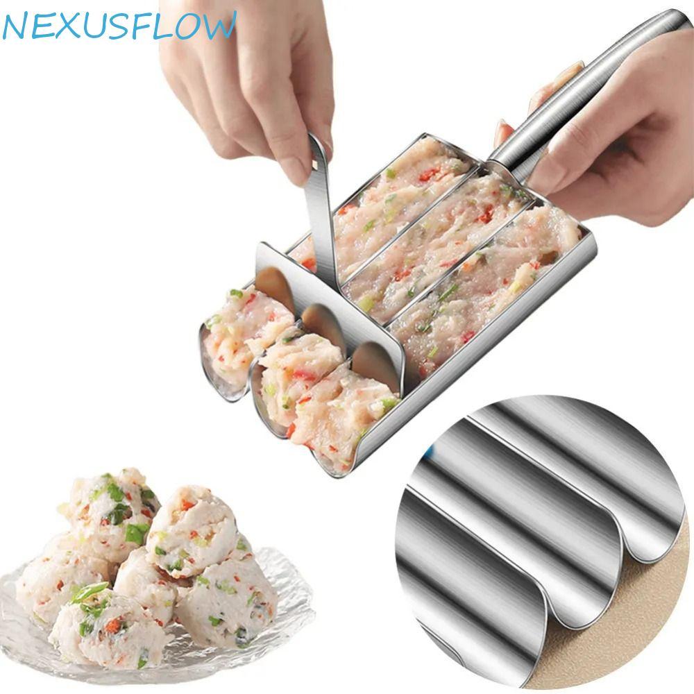 คนต่อไป การทําเนื้อลูกแม่พิมพ์,สแตนเลสทนทานคู่มือทําลูกชิ้น,เครื่องมือเนื้อง่าย-ปล่อยสนิมกับตักลูกชิ้นชงเครื่องมือครัวแกดเจ็ต