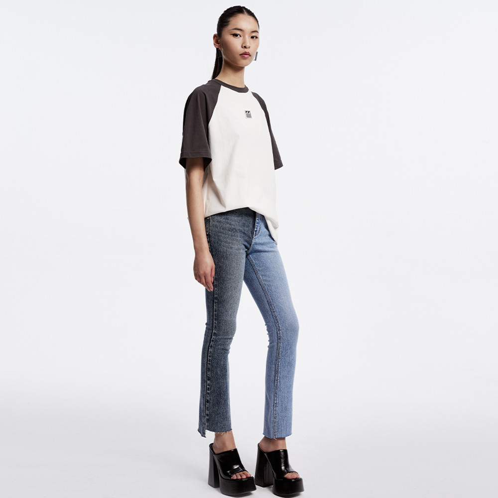 UOOYAA Wuya BABY MOSACC Series เสื้อยืดปักสีตัดกัน สไตล์ใหม่สำหรับฤดูร้อน 2023