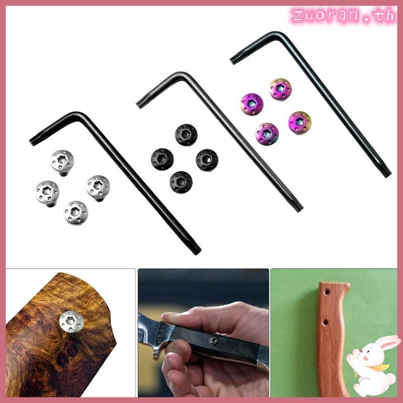 ZUO ปรับแต่ง Fit สแตนเลสสตีลจับสลักเกลียวสกรูสําหรับ 1911 P4 Grips 4 ชิ้นชุด