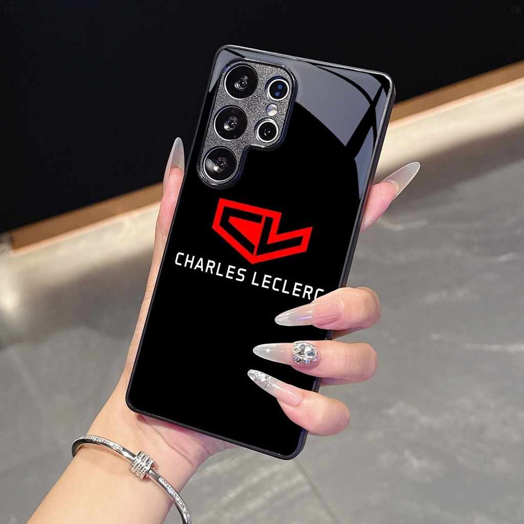F1 - Charles Leclerc แก้วเคสโทรศัพท์สําหรับ Samsung Galaxy S22 S23 S24 S25 Ultra Plus S24FE S25FE M1