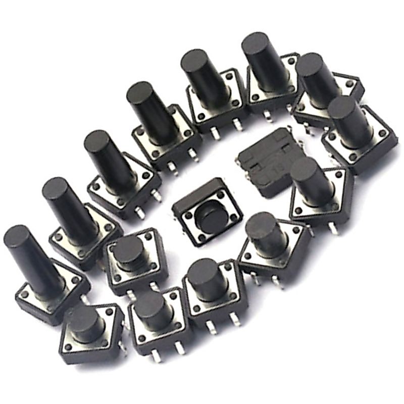 แพ็ค 10 ตัว tact switch สวิตช์ 12x12x6.6mm 12x12x12mm 12x12x 4.3 12x12x 5 12x12x 6 12x12x 8 12x12x 15micro switch