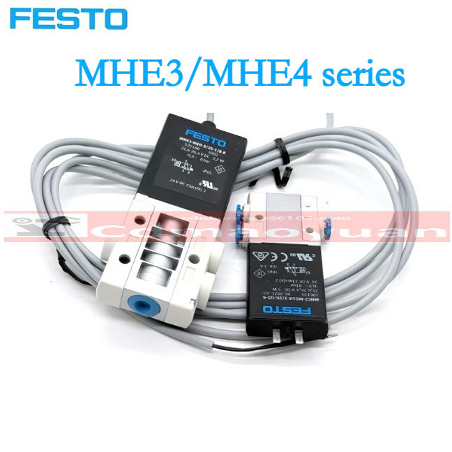 FESTO MHE3/MHE4-MS1H-M1H-3/2G-1/8-3/2O-3/2G-1/4-QS-6-K ความถี่สูงโซลินอยด์วาล์วความถี่สูง