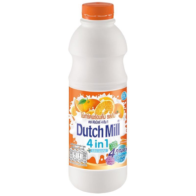 ดัชมิลล์นมเปรี้ยวรสส้ม 830ซีซี Dutch Mill Drinking Yoghurt Orange 830cc. [หมายเลขบาร์โค้ด 8851717030123 ]