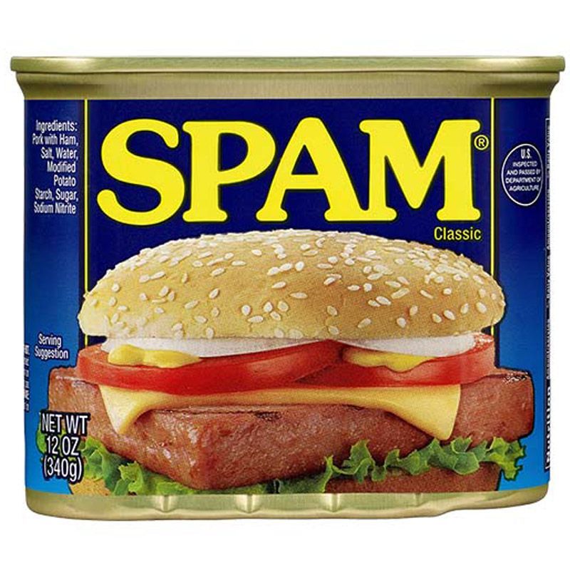 สแปมเนื้อหมูบดอัดก้อนปรุงรส 340กรัม Spam Luncheon Meat 340g. [หมายเลขบาร์โค้ด 0037600819862 ]