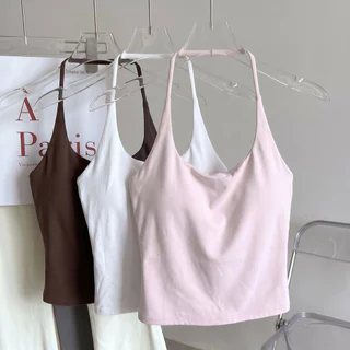 YOGATRUTHSports Bra เซ็กซี่ Halter U-คอกันกระแทกแห้งเร็ว Slim Vest โยคะพิลาทิส