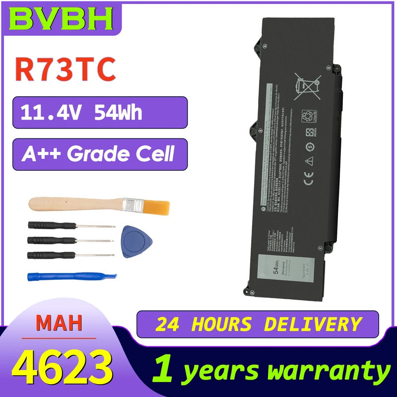 BVbh R73TC R73TC,JTG7N แบตเตอรี่ KDM9P,GTG7N 54Wh สําหรับ Dell Latitude 3340,3440 Precision 3480,358