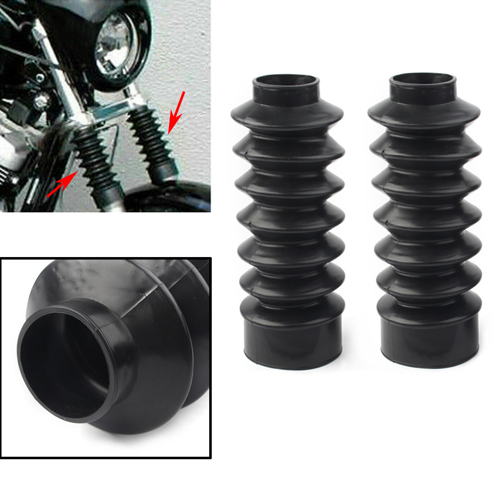 2 ชิ้น 39 มิลลิเมตรส้อมด้านหน้า Gaiters Gators Boot โช้คอัพยางสําหรับ Harley Sportster XL883 1200 HA