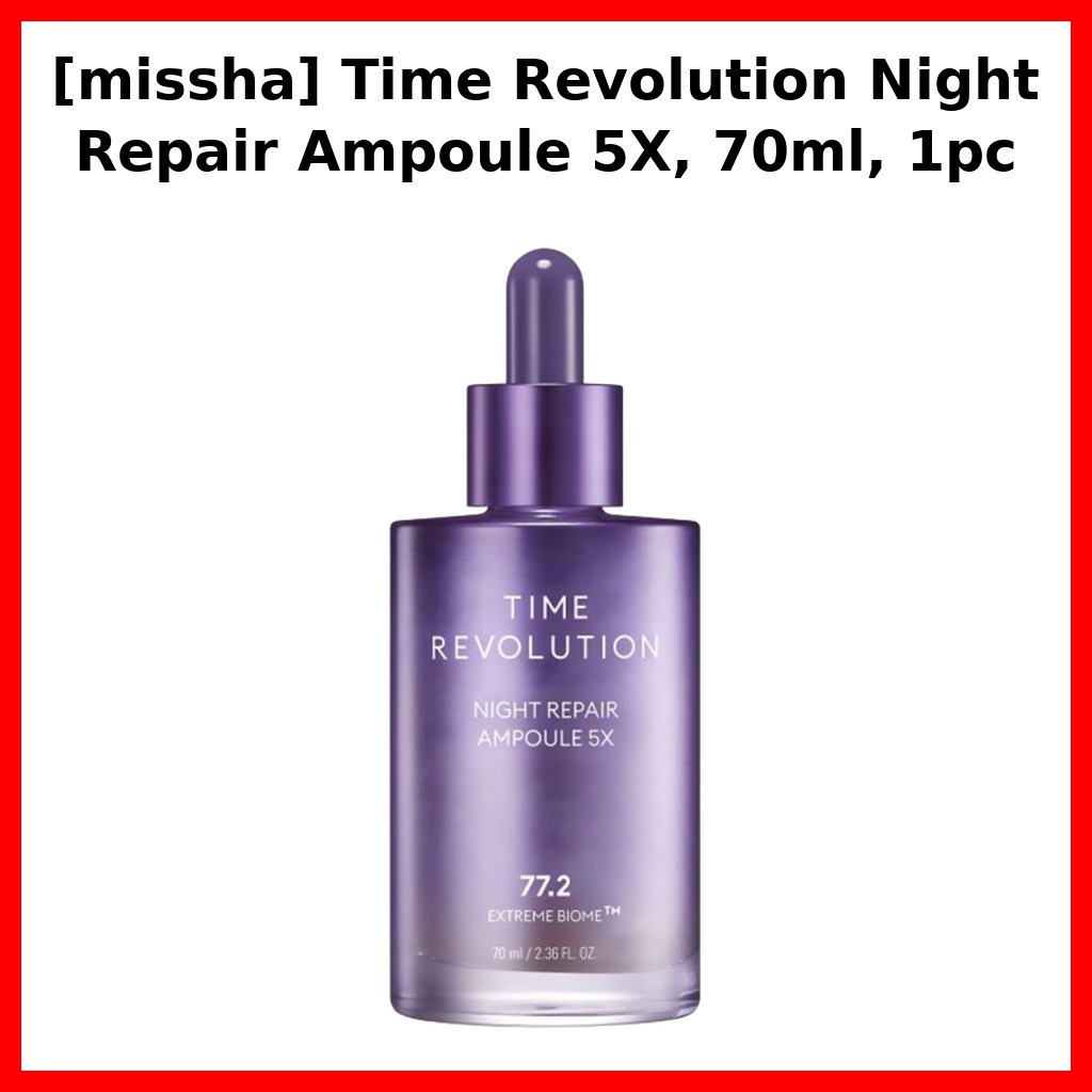 [missha] Time Revolution Night Repair Ampoule 5X, 70ml, 1 ชิ้น / Korean Ampoule by Daonmarket