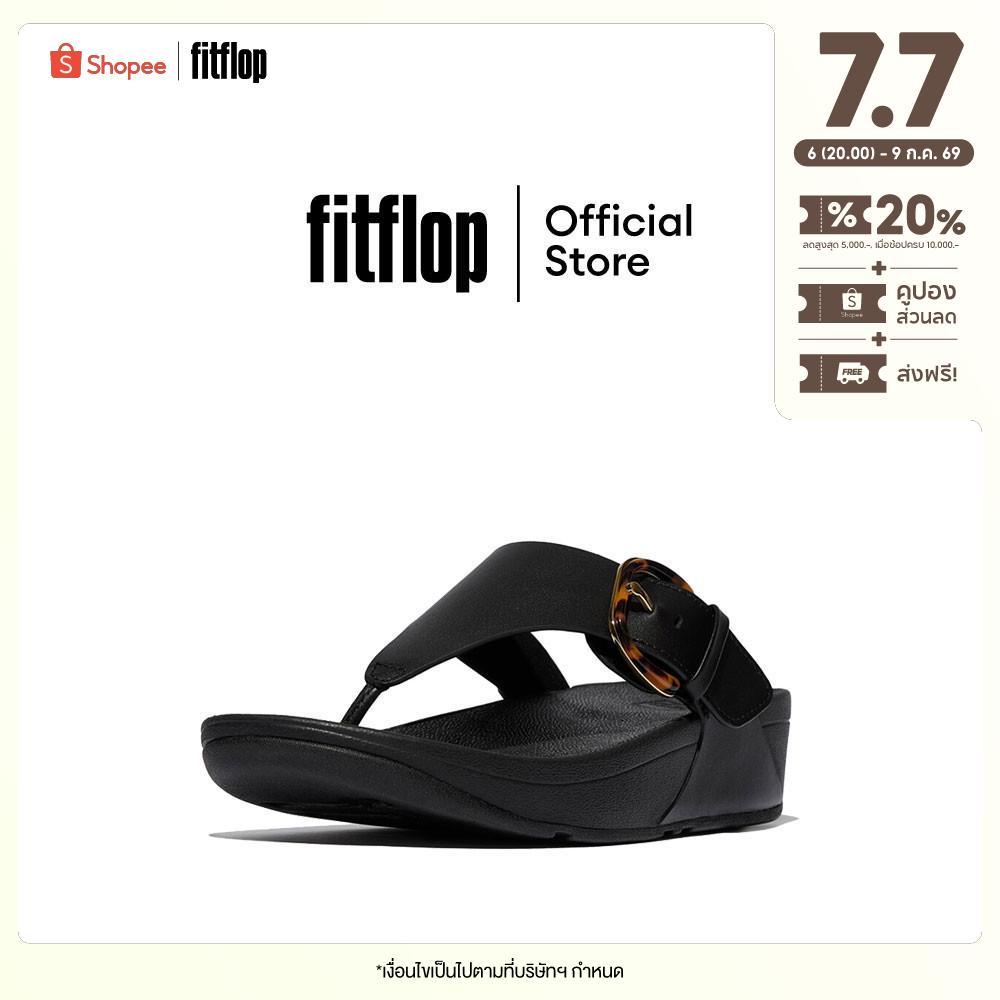 FITFLOP LULU RESIN-BUCKLE TOE-POST รองเท้าแตะแบบหูหนีบผู้หญิง รุ่น JE9-090 สี BLACK