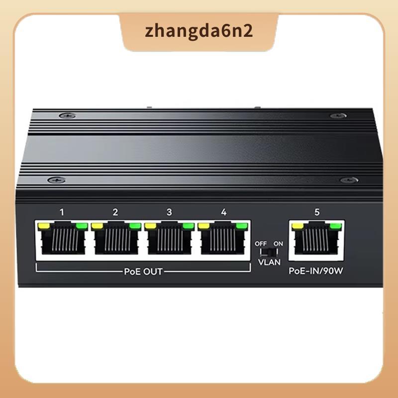 In StockNew Industrial 4 Port Gigabit POE Repeater 4 Port PoE Extender 1000Mbps Aluminium Alloy DIN 