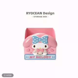 【ลด 50%】กล่องใส่ของอเนกประสงค์ Sanrio คาทูคิตตี้ เมโลดี้ ลายวินเทจ กล่องดินสอ ที่จัดระเบียบเครื่องสำอาง น่ารักๆ มินิมอล
