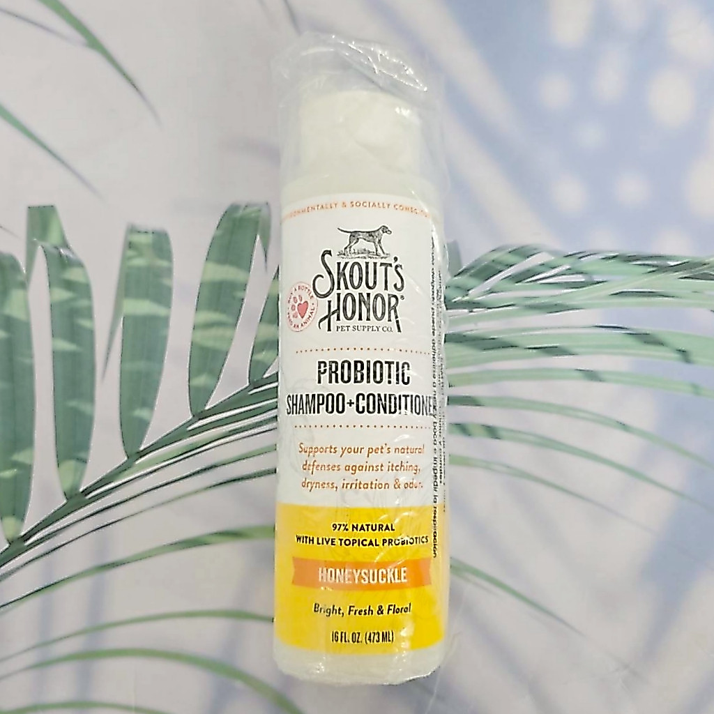 (Skout’s Honor®) Probiotic Shampoo and Conditioner Honeysuckle 473 ml แชมพูและครีมนวดสำหรับสุนัข