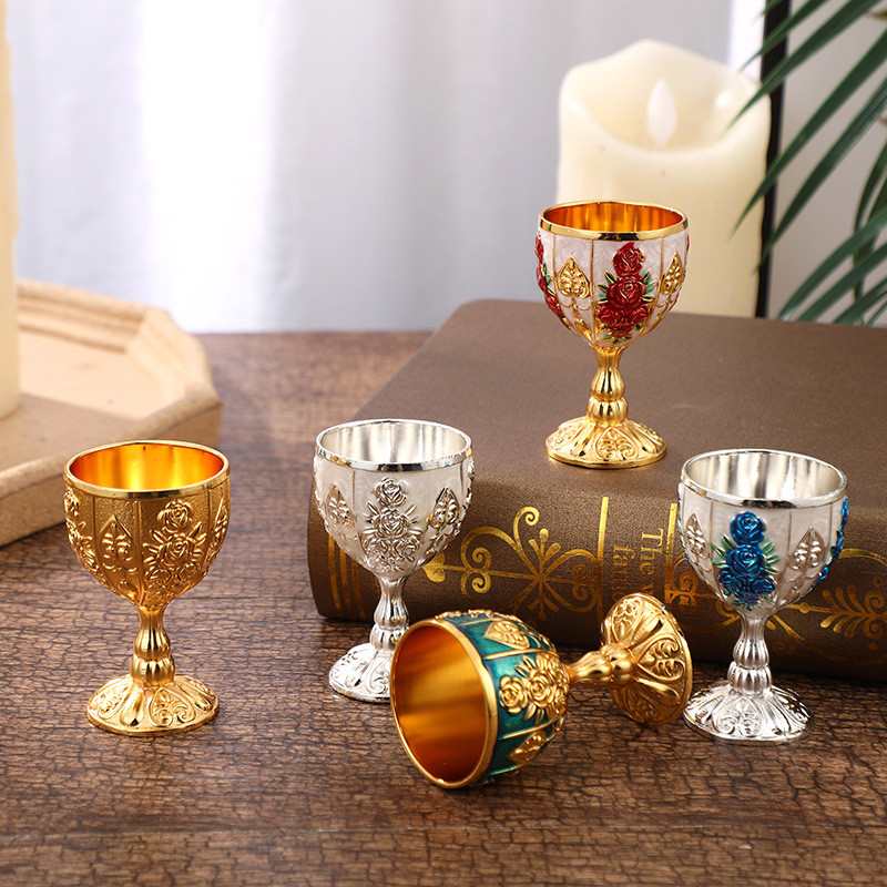 Rose Small Wine Glasses Set Design Size of Vintage Rose-Themed LGOP