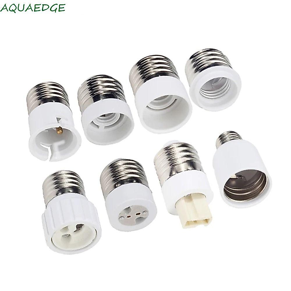 ฐานโคมไฟ AQUAEDGE ตัวแปลงผู้ถือโคมไฟทนความร้อนหลายรุ่น E27 ชาย E14 B22 GU10 E40 หญิงทนทานหลอด LED อะแดปเตอร์หลอด LED ข้าวโพดหลอดไฟ