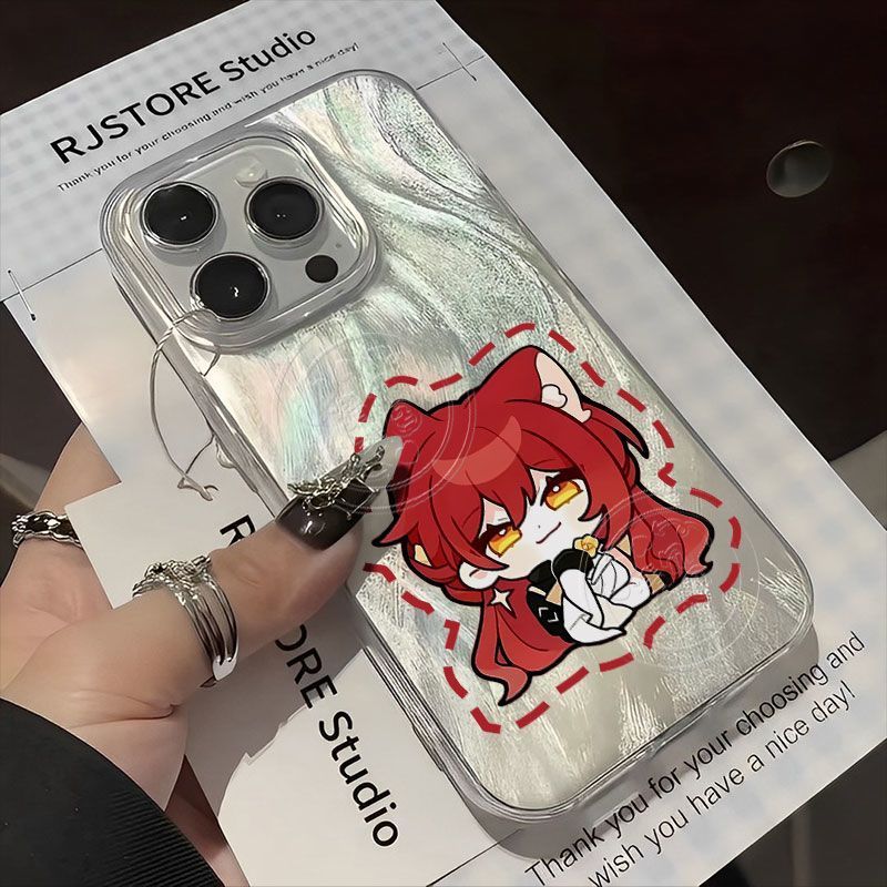 Honkai: Star Rail/Himeko/Himeko/Kunqiong Seeds Star Fire Key Case เหมาะสําหรับ iPhone15/oiik