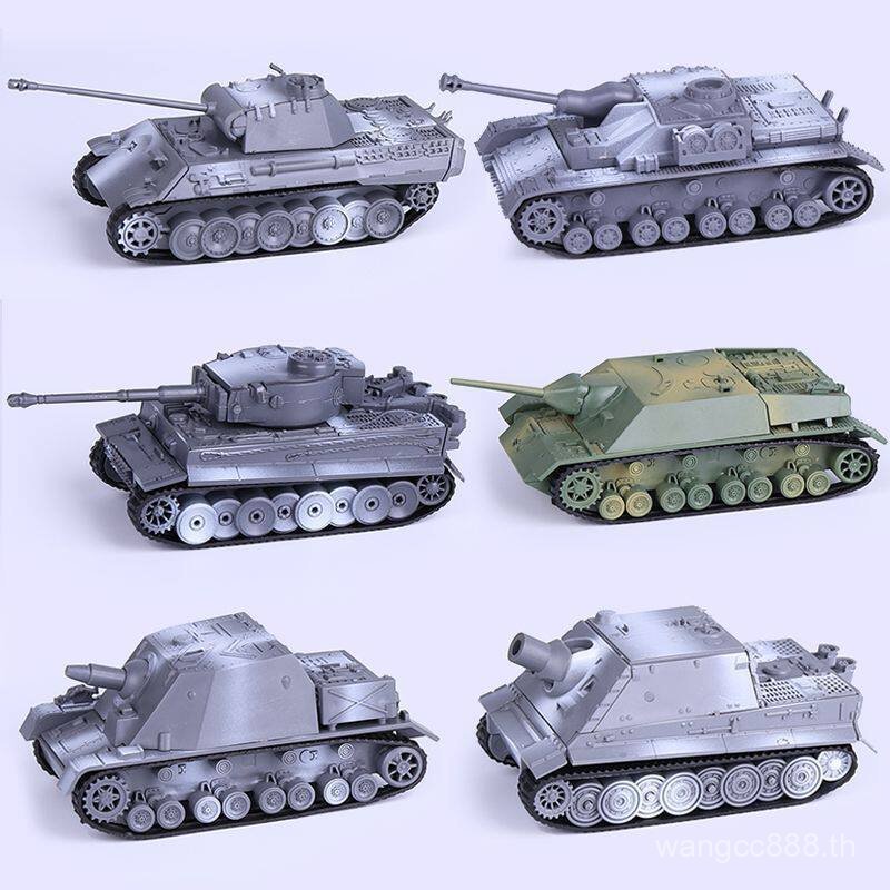 ถังผลิตภัณฑ์สําเร็จรูป 1: 724d ประกอบของเล่น 1/72 เยอรมัน Army Tank Chariot Tiger Sherman Wars 3HGZ