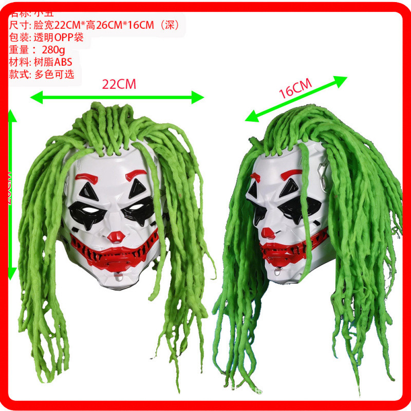 Cyberpunk Joker หน้ากากสยองขวัญฮาโลวีน Carnival Party Joker สยองขวัญชุดหูฟังหน้ากากฮาโลวีน