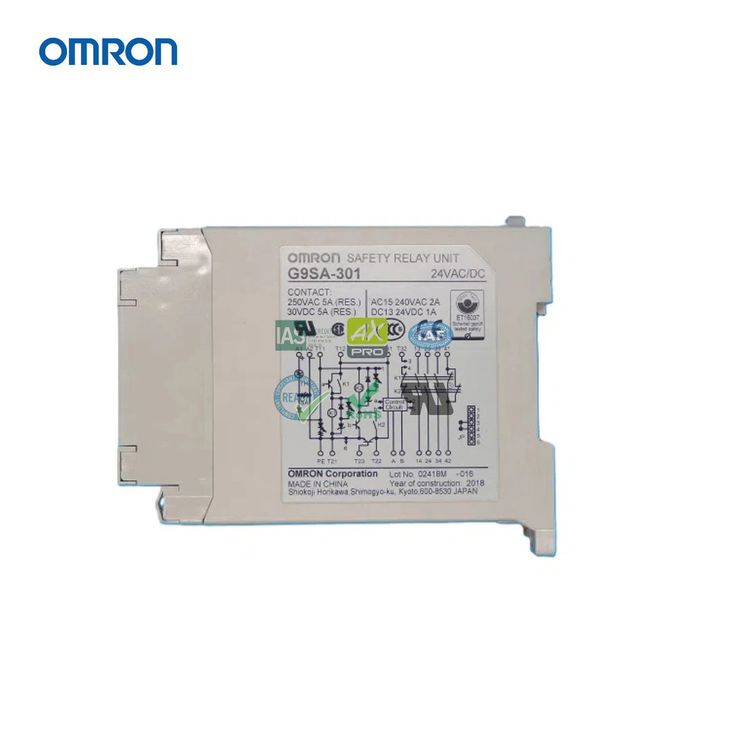 100% ใหม่ Original OMRONs G9SA Series รีเลย์ความปลอดภัย G9SA-301 AC/DC24 PLC รีเลย์-&-*