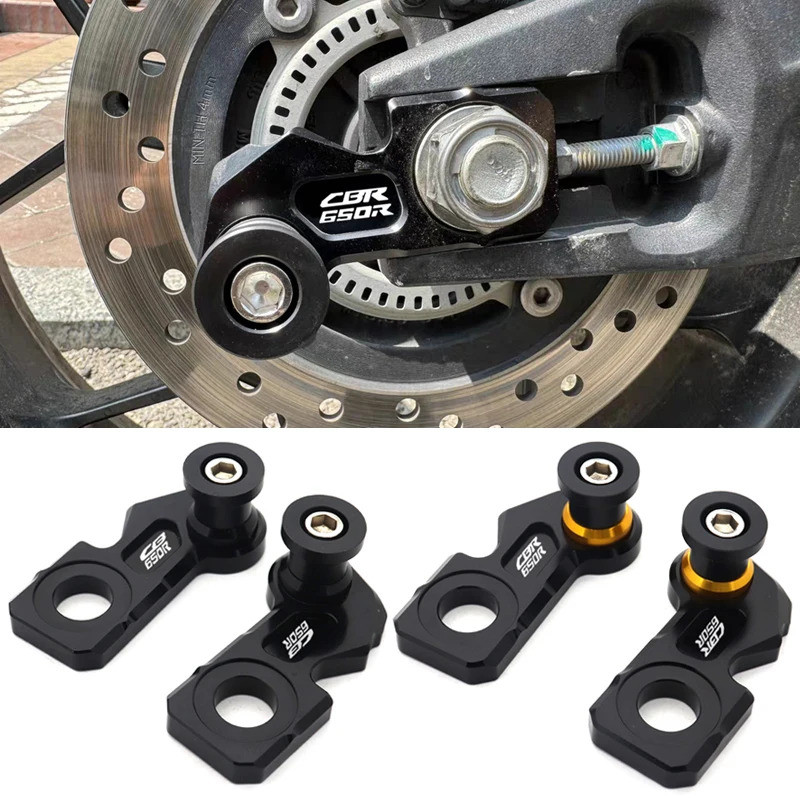 อุปกรณ์เสริมรถจักรยานยนต์โซ่ปรับกรอบ Swingarm Spools Slider สําหรับ Honda CB650R CBR650R CB650F CBR6