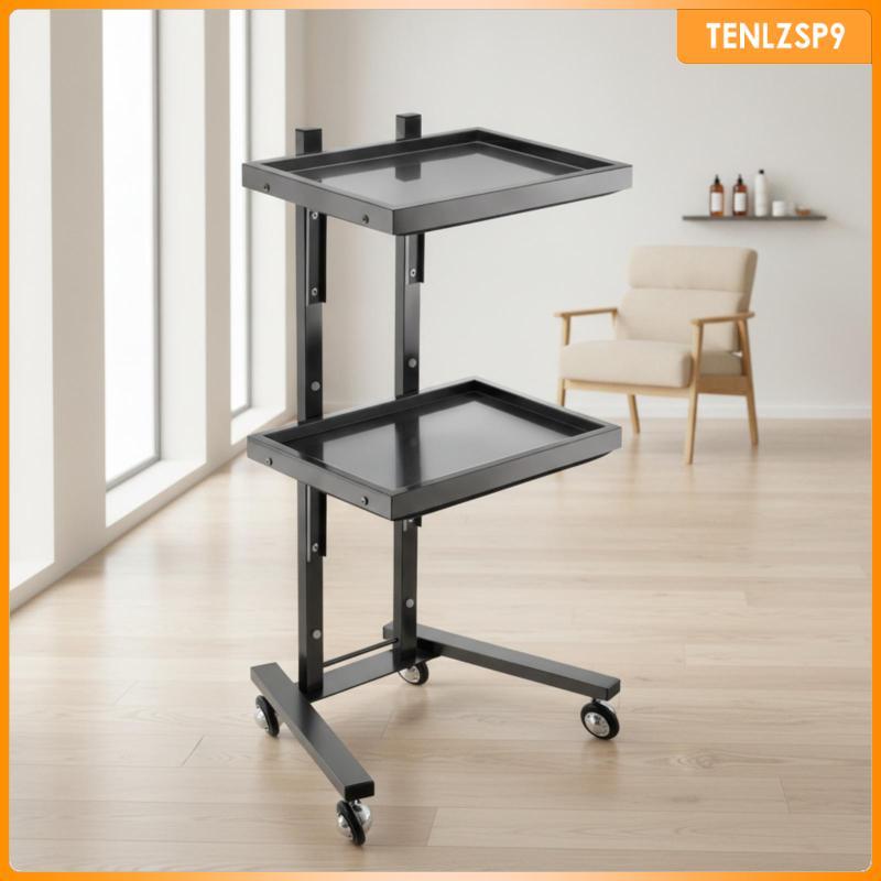 [tenlzsp9] Tier Salon Trolley Metal Beauty Trolley Compact Salon Tray Cart for Silver