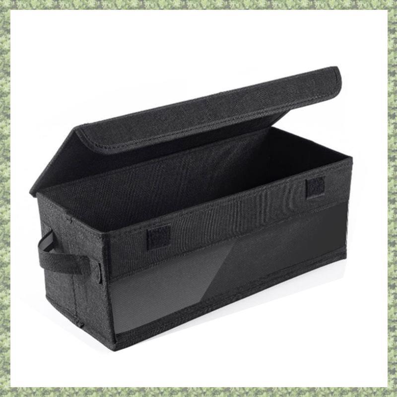 (K T) CD Case Holder CD Case Holder with Handles Lid and Clear Window Stackable CD Organizer Box