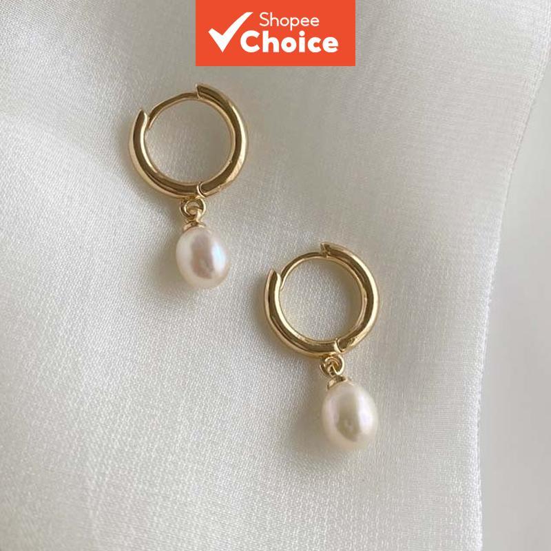 ผู้หญิง Pearl Drop Dangle ต่างหู Elegant Minimalist เครื่องประดับอเนกประสงค์ของขวัญสําหรับคริสต์มาสวันวาเลนไทน์