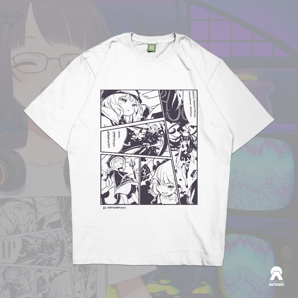 （COD） Ninomae Inanis Cosplay Ina Holo Myth Hololive English Kaos Anime Vtuber T-Shirt