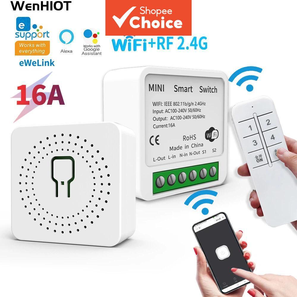 EWeLink 16A WiFi Mini Smart Switch รีเลย์ไร้สายทํางานร่วมกับ Alexa Google Home