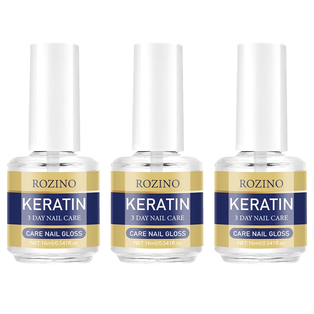 3 ชิ้นKeratinNailCare,Keratin&Plant-BasedNailStrengningforDry,Week&BrittleNails,icleforStrong,Glossy