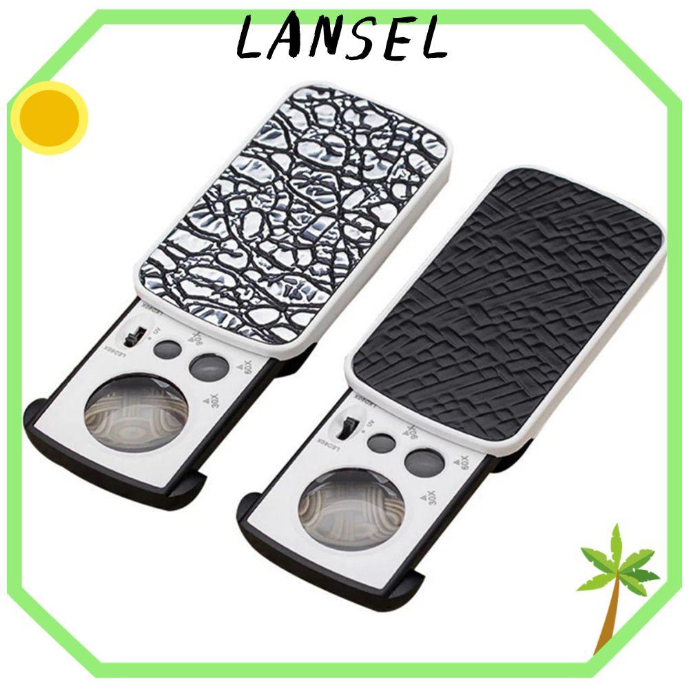 LANSEL1 เลนส์ออปติคอลอะครีลิค Loupe HD อ่านกําลังขยายสูง 30X 60X 90X แว่นขยาย