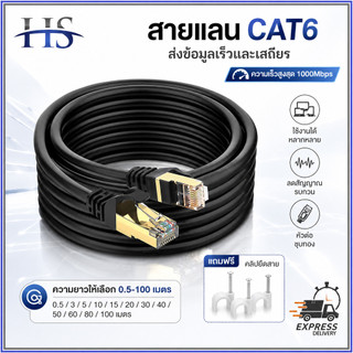 สายแลน CAT6 สาย LAN RJ45 UTP Gigabit Ethernet 1000Mbps 1Gbps ความเร็วสูง 0.5-100M สำหรับ Router แล็ปท็อป คอมพิวเตอร์