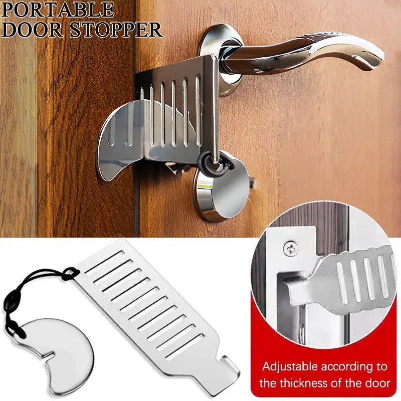 2/5PCS ใหม่ Anti-Theft ประตูแบบพกพาความปลอดภัยประตู Blocker Home Hotel Security ประตู Stop