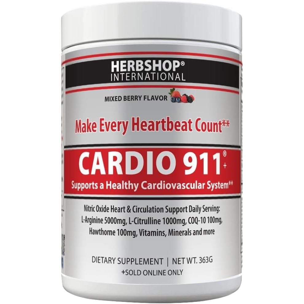 การ์ดิโอ 911®Nitric Oxide Heart and Circulation Support-5000mg L-Arginine และ 1000mg L-Melonine-Mixe