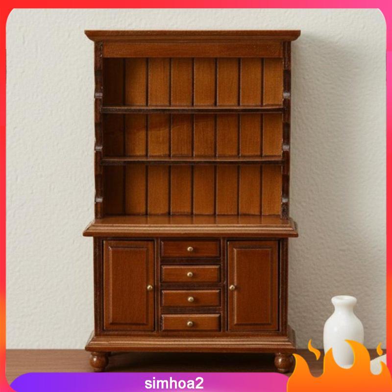 [Simhoa2] 1:12 Scale ตู้ไม้ประตูและลิ้นชัก 1:12 Scale สีขาว