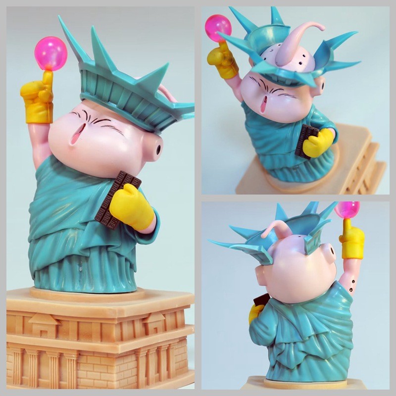 ตลกอะนิเมะ Majin Buu คอสเพลย์รูปปั้น Liberty Action Figure Super Saiyan กล่องสะสมของเล่นเครื่องประดั