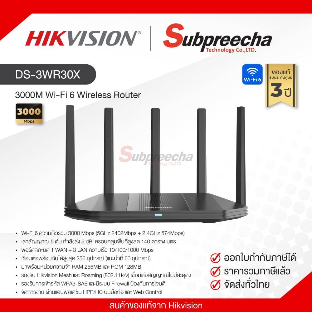 DS-3WR30X / Hikvision 3000M Wi-Fi 6 Wireless Router