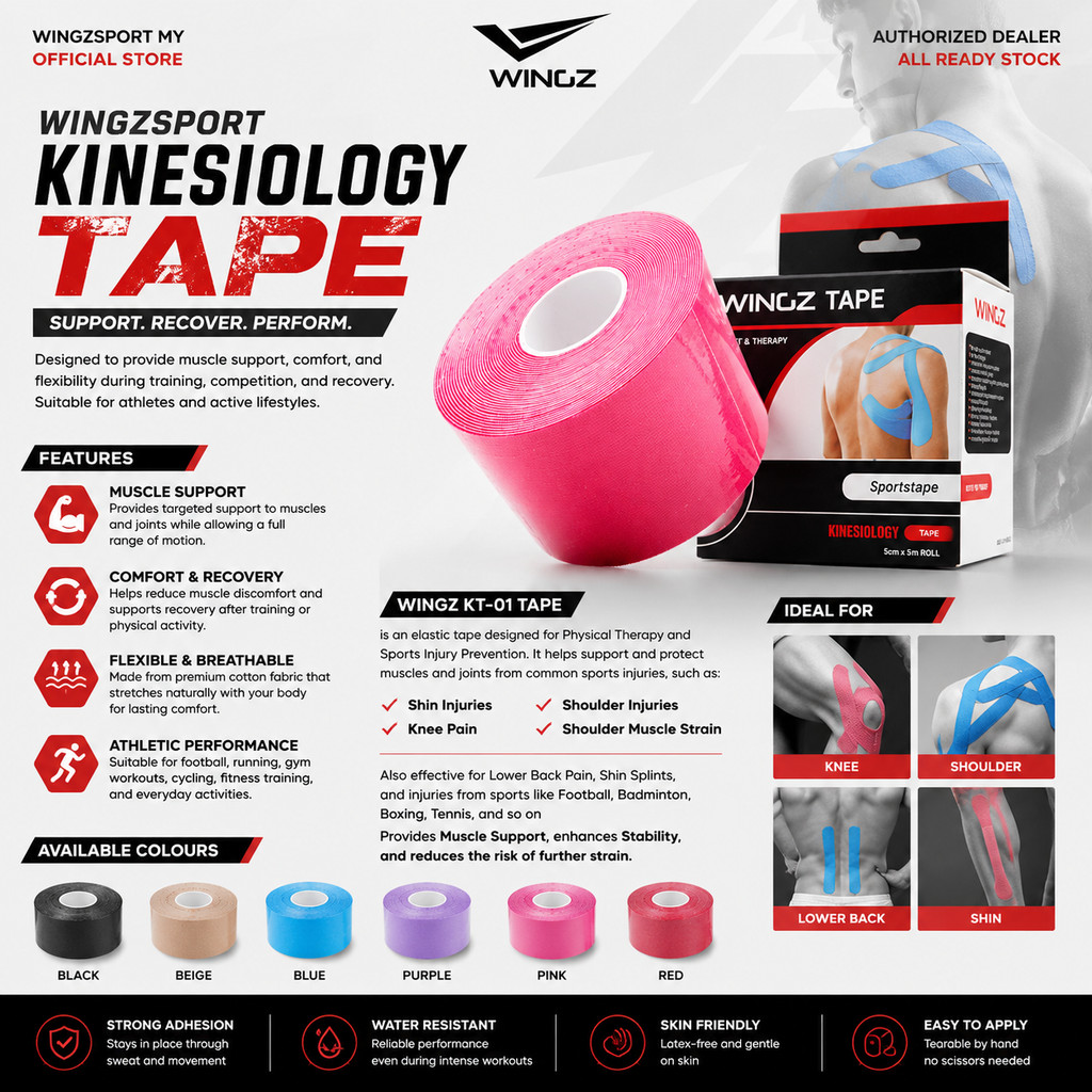 Wingz Sport Accessories - เทป Wingz KT-01