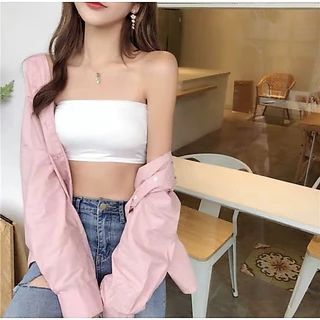 Vogue🌟พร้อมส่ง🌟เสื้อเกาะอก ผ้านิ่มใส่สบายมากค่ะ (MX-2สี/DW-02) -H