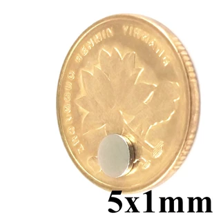 10ชิ้น แม่เหล็กแรงดึงดูดสูง 5x1 มม. กลมแบน แม่เหล็ก แรงสูง 5x1mm กลม ขนาด 5mm x 1mm แม่เหล็กกลม นีโอไดเมียม 5*1mm