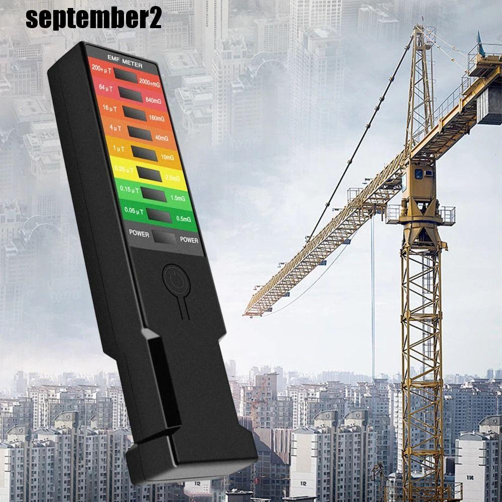SEPTEMBER เครื่องทดสอบรังสีแม่เหล็กไฟฟ้า,ความแม่นยําสูง 8 LED EMF Gauss Meter,แบบพกพา LCD Digital K3
