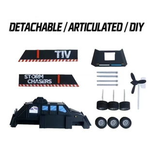 Delta Force Tiv2 ของเล่น Storm Chaser รถรุ่นรถ DIY 3D การพิมพ์เคลื่อนย้ายได้ของเล่น