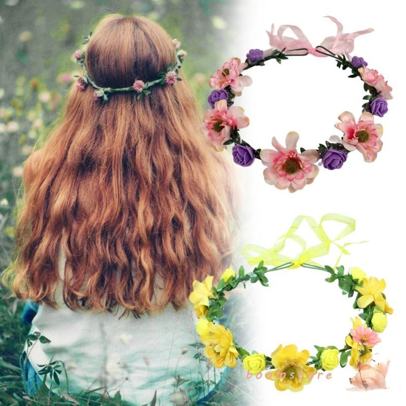 Boom Elegant Flower Headbands Flower Garlands Crown เหมาะสําหรับโอกาสต่างๆ