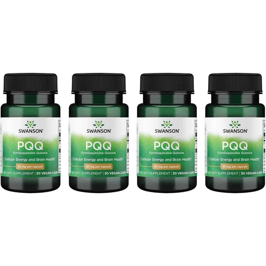 Swanson Pqq Pyrroloquinoline Quinone 20 mg 30 Veg Caps (4 Pack)