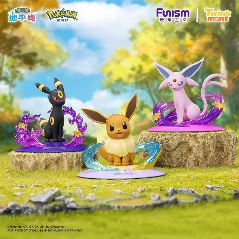 โปเกมอน ซีรีส์เซอร์ไพรส์ Pikachu Genger eevee Dragonite Gardevoir ตัวเลขกล่องตาบอดคอลเลกชันของขวัญ