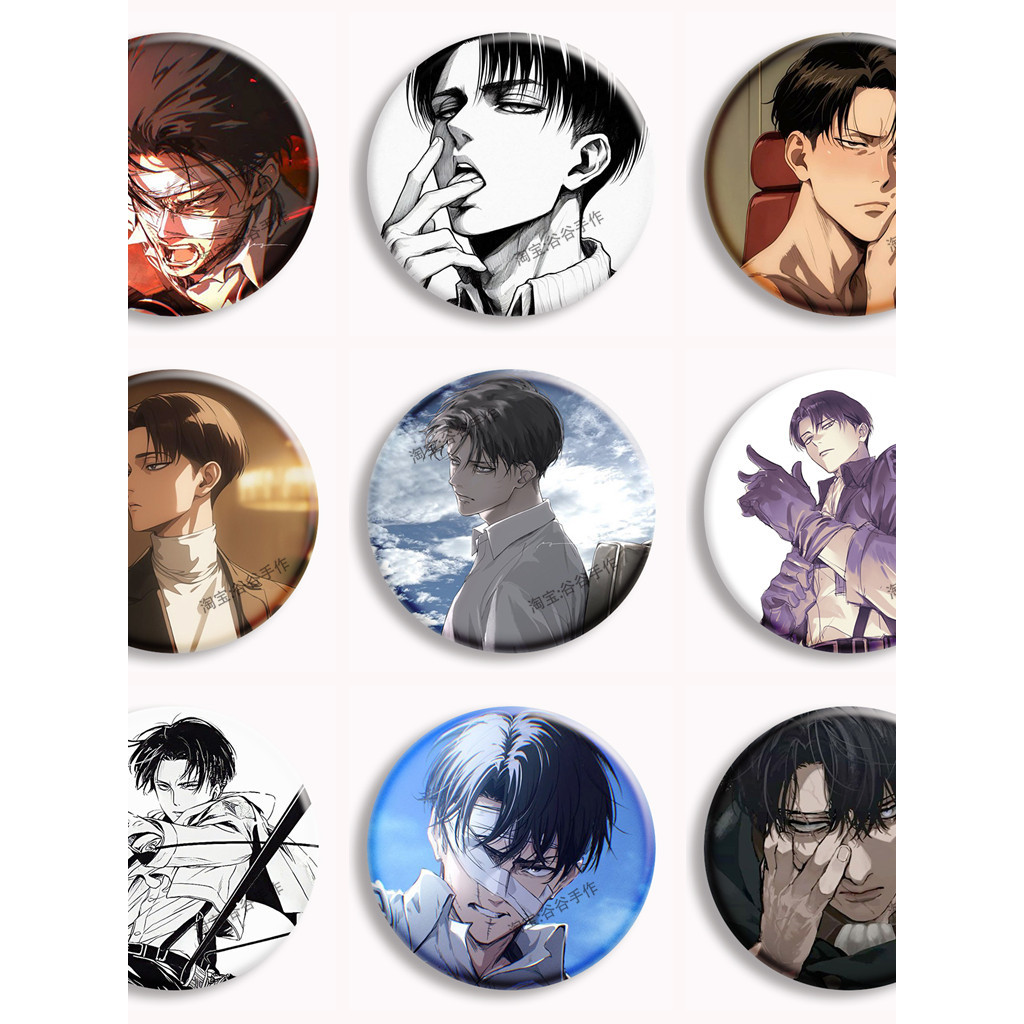 ยอดนิยม Levi Attack on Titan Merchandise Hawk Levi Levi Levi Fan Badge เข็มกลัด Non-Guangu