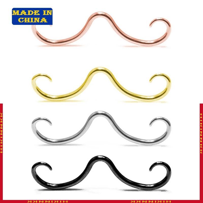 HIK สแตนเลส Septum แหวนจมูกหนวด Hoop Septum Piercing Hanger ยั่งยืน